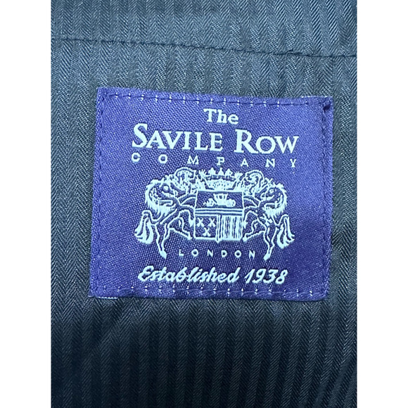 Savile Row Brixton Dress Pants Stretch Fabric Mid Rise Flat Front Blue Men's 38W - Picture 7 of 8